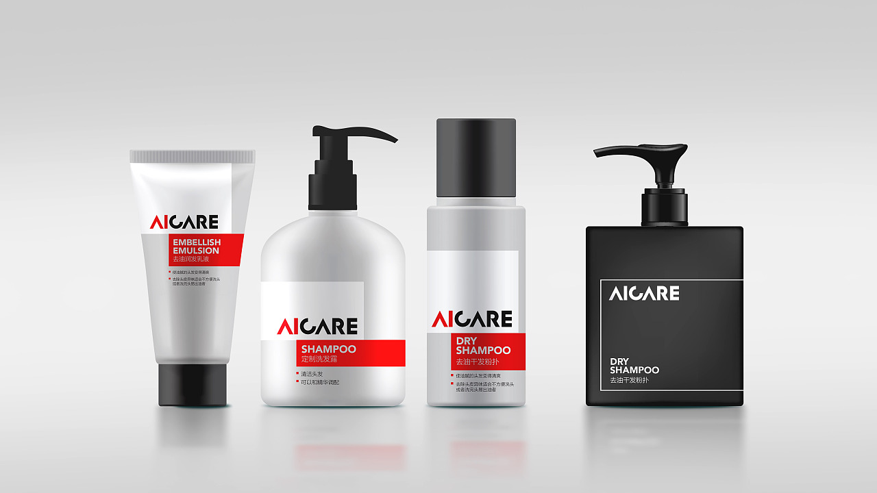 Aicare 美發(fā)產(chǎn)品包裝設(shè)計 簡約美學(xué)與專業(yè)質(zhì)感的視覺表達